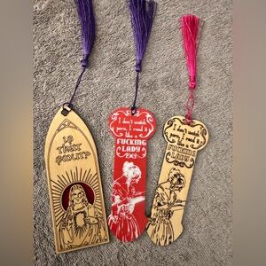 Handmade Wood Engraved Adult Humor Bookmark PICK ONE